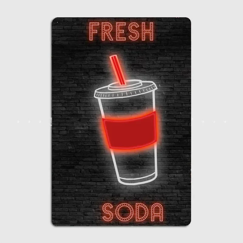 SODA Food Neon Sign Metal Sign - Home Cinema Food ulasan dan harga