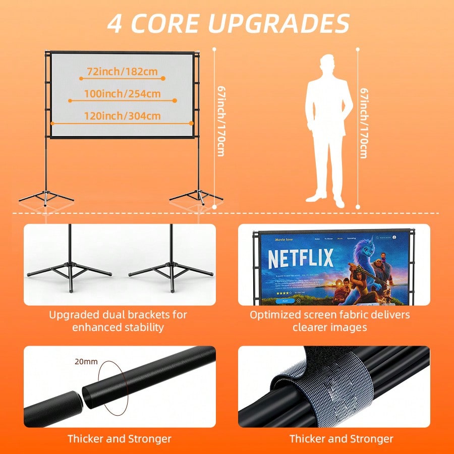 XBJ 100 Inch 4K Ultra HD Proje - Home Cinema Projector 4K ulasan dan harga