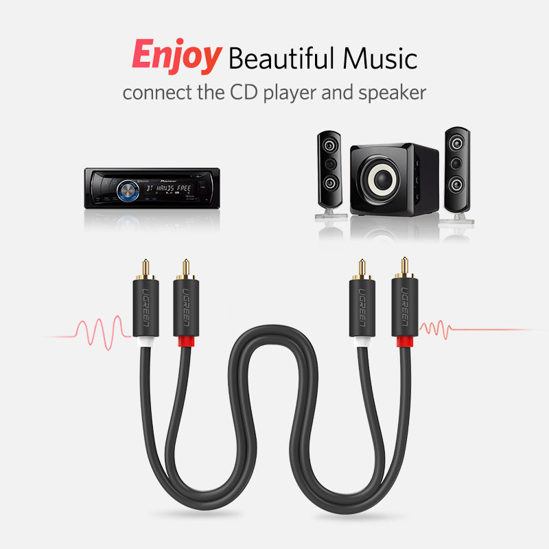 UGREEN 2RCA to 2 RCA Male to M - Home Cinema Marantz ulasan dan harga