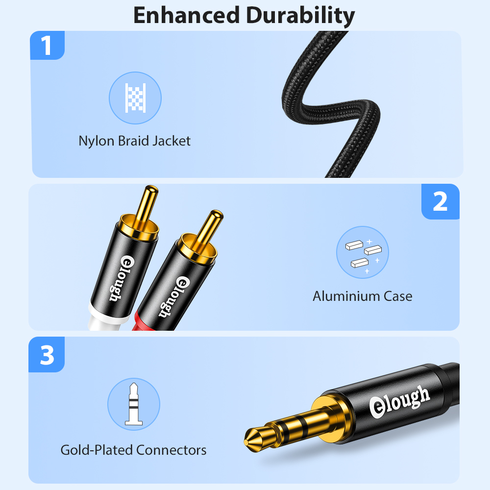 Elough RCA Cable AUX RCA Speak - Home Cinema Marantz ulasan dan harga