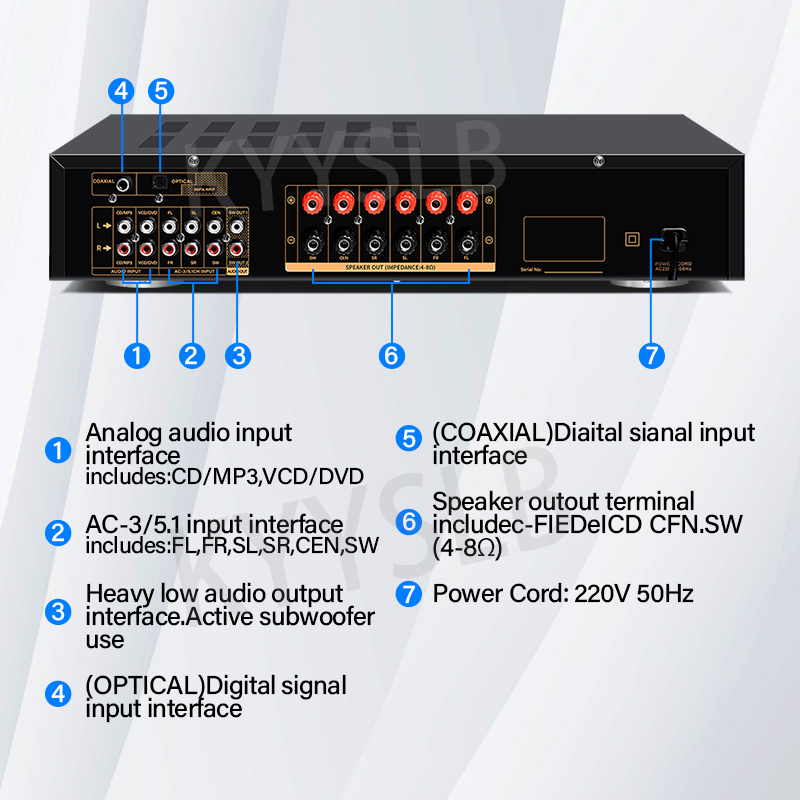 900W Blueteeth Amplifier Audio - Home Cinema Marantz ulasan dan harga