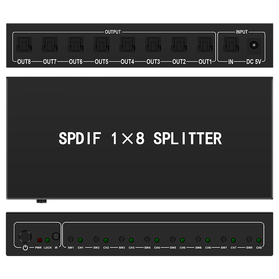 Optical Audio Splitter,1 in 8  - Home Cinema Marantz ulasan dan harga