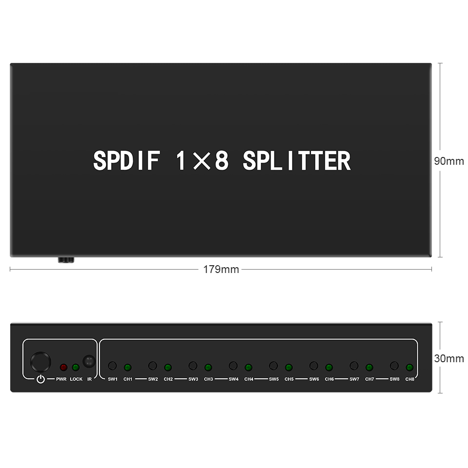 Optical Audio Splitter,1 in 8  - Home Cinema Marantz ulasan dan harga
