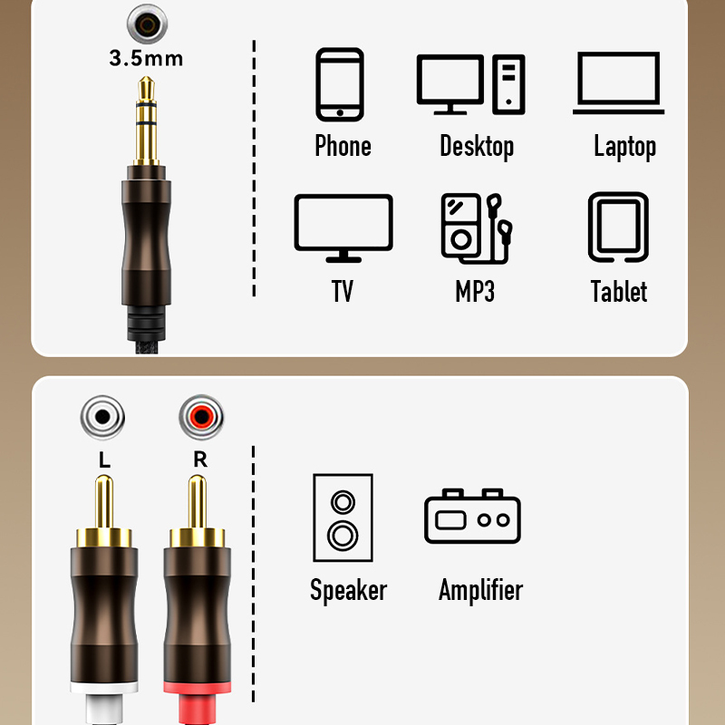 RCA To 3.5 mm Jack Aux Audio C - Home Cinema Marantz ulasan dan harga