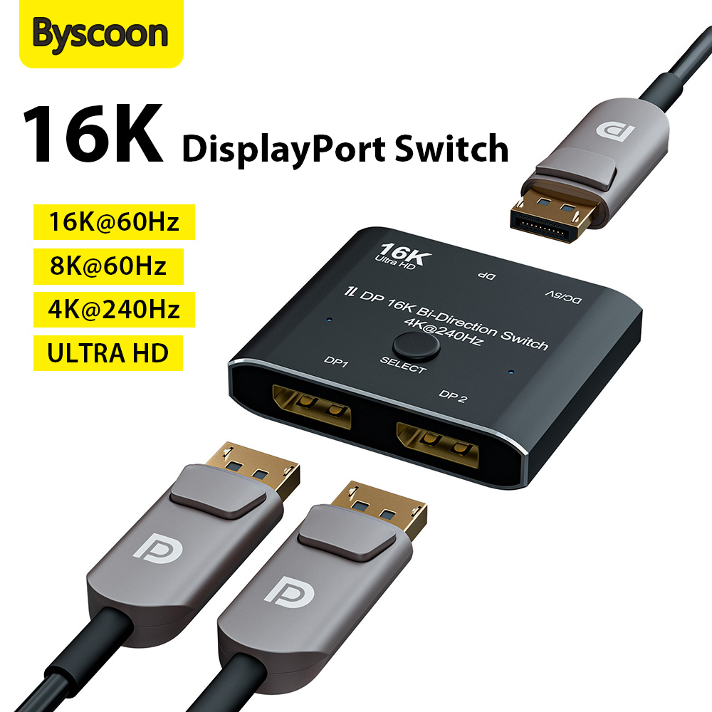 DisplayPort Switch 16K Bidirec - Home Cinema Projector 4K ulasan dan harga