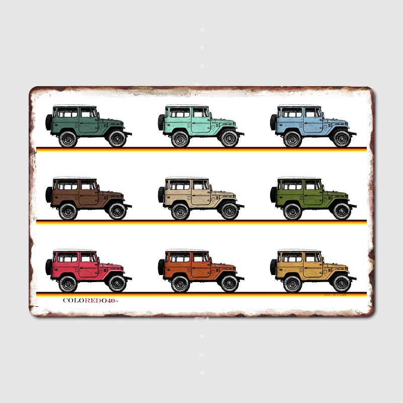 Retro Land Cruiser Fj40 Metal  - Home Cinema Wall Design ulasan dan harga